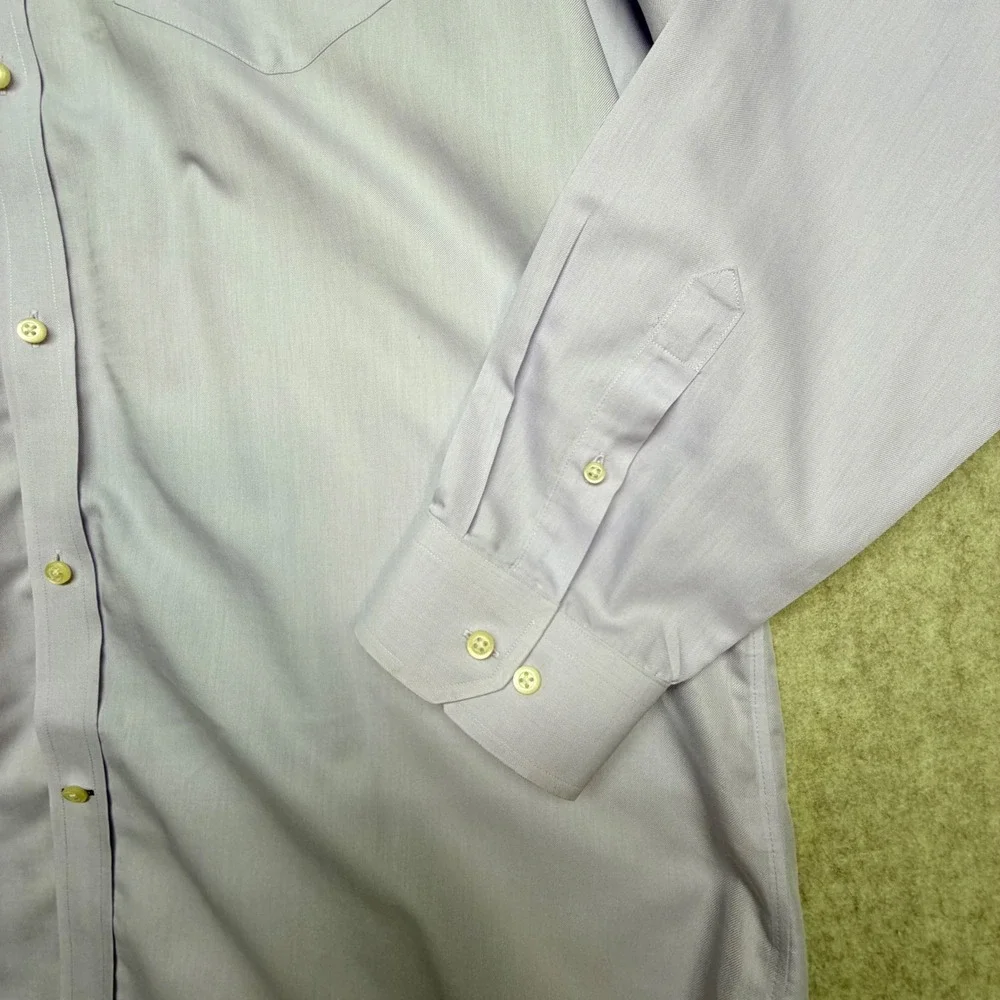 Banana Republic Dress Shirt Mens XXL Tall Purple Non-Iron Classic Fit 2XLT